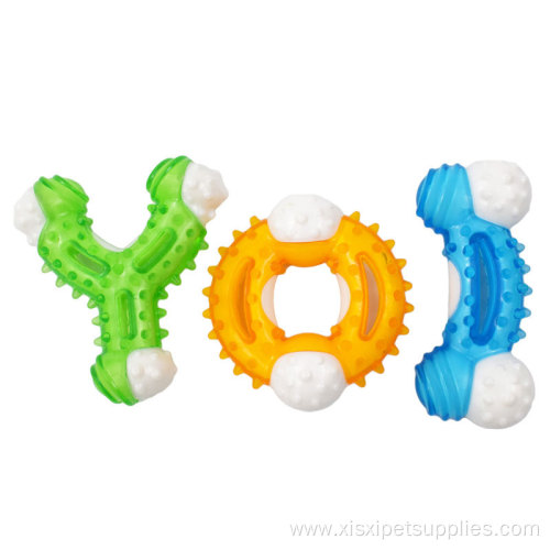Environmentally Friendly chewing molar dog toy with sound